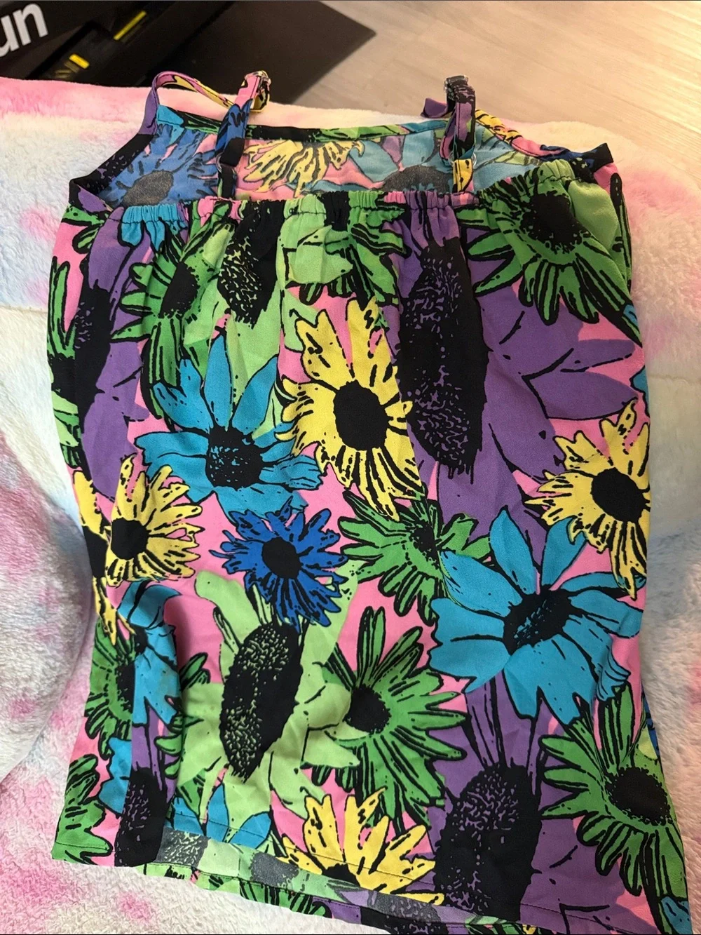 Justice Pink Floral Spaghetti-Strap Camisole